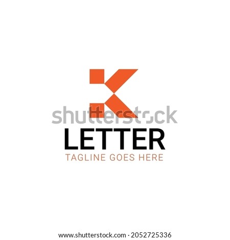 letter k logo plus negative space house logo template  Stok fotoğraf © 