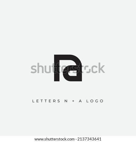Letter NA or AN Logo icon template
