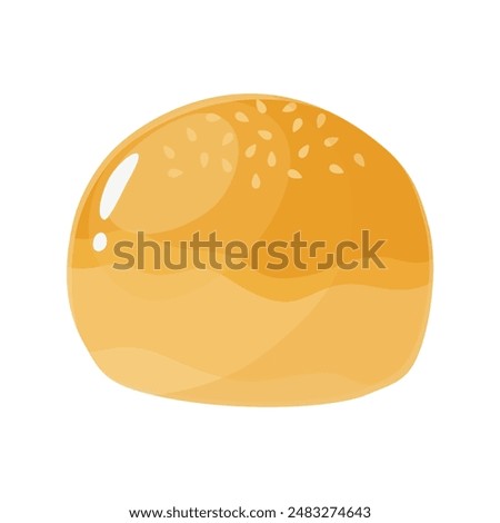 Similar – Image, Stock Photo Bread buns baked and raw dough balls isolated on purple dough. Making of burger buns