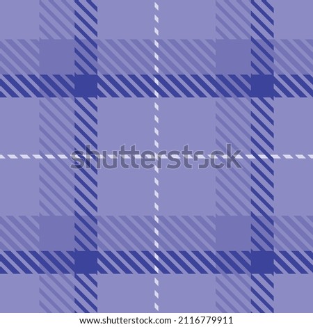 Peri purple tartan color of the year seamless pattern texture. Tonal gingham checkered trendy texture background. Soft pastel periwinkle blue vector repeat tile swatch. Stock fotó © 