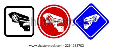 Similar – Image, Stock Photo Video surveillance sign