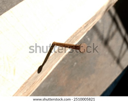 Similar – Image, Stock Photo rusty nails on the ground