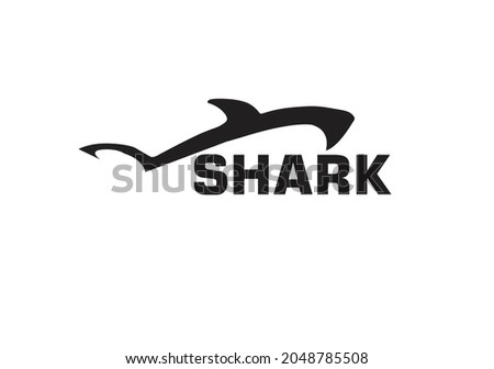 shark logo, lab, fish, sea, whale watching, template, Typography minimalist digital fashion future creative logo  vector illustration 