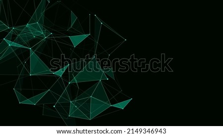 Network connection structure. Concept of hi tech and future. Communication and web concept. Big data visualization. Vector illustration.