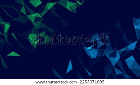 Futuristic geometric double data flow background with connecting dots and lines. Abstract digital background. Big data complex with connections. Vector illustration.