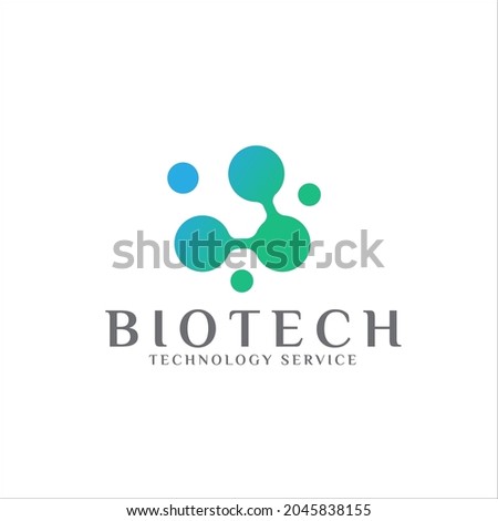 bio tech logo designs for lab and research genetics and education