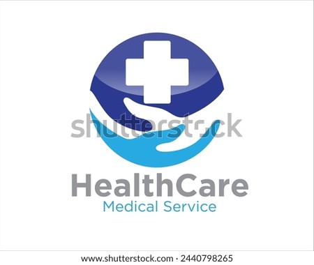 cross health care with two hand to medical protection