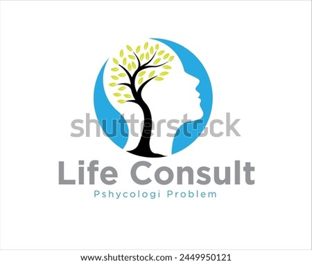 life consulting logo designs for medical service with tree life figure in the head