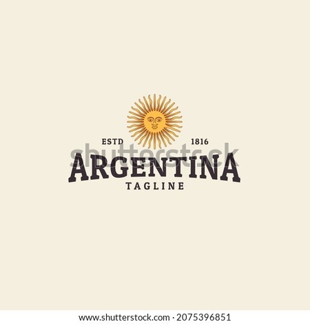 argentina  icon  flag  independence day  logo  template  vector  symbol  illustration  design