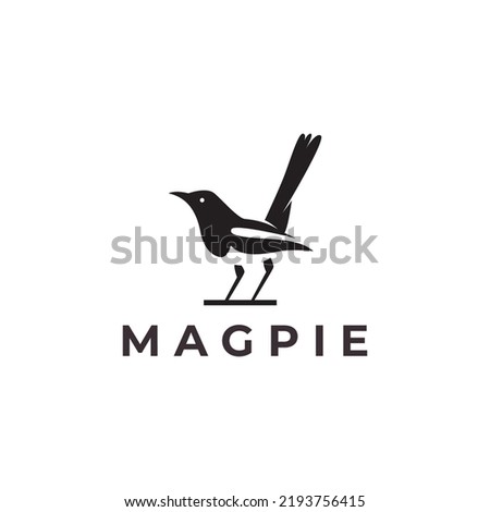 Image, Stock Photo Crows and magpie on the top sitting on big oak`s branches. Birds sit on a leafless branch against the evening blue sky with the moon. Silhouette of dry tree branches with birds and the moon. Winter season, night landscape, wallpaper, copy space