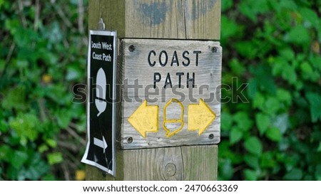 Similar – Image, Stock Photo Wooden path alongside the Vintgar Gorge