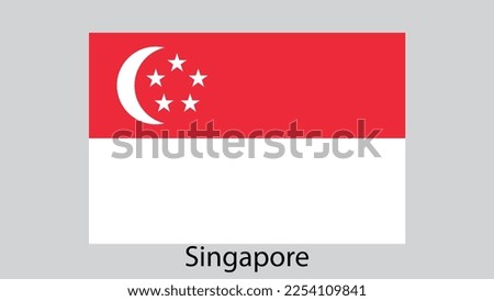 Vector Image Of  Singapore Flag