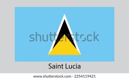 Vector Image Of Saint Lucia Flag