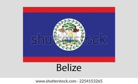 Vector Image Of Belize Flag