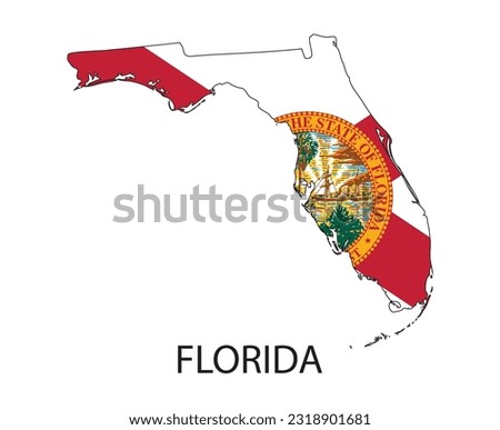 Florida vector contour country flag