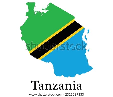 Tanzania Vector Contour Country Flags