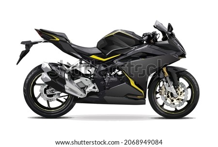 sport bike art design vector template