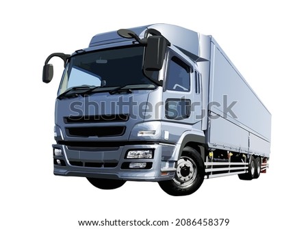 box truck art design isolated vector template