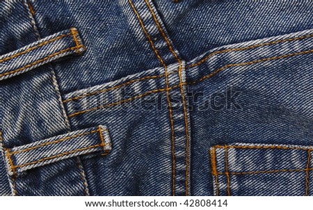 Cowboy clothing material, blue cloth.