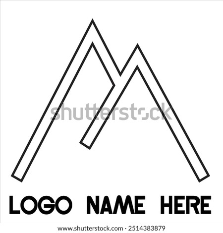 Letter A logo initial design template