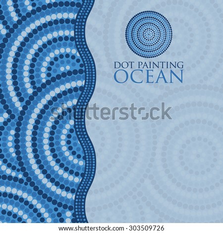 Dot painting invite/ greeting card in vector format.