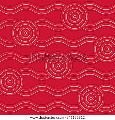 Abstract Aboriginal line painting in vector format.