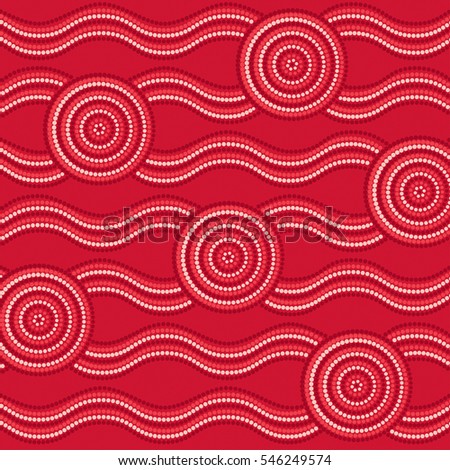 Abstract Aboriginal dot painting in vector format.