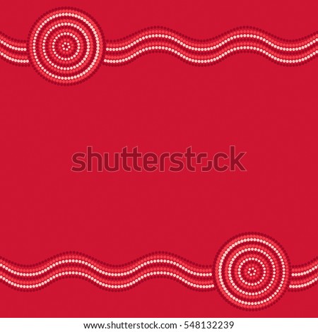 Australian Aboriginal art background in vector format.