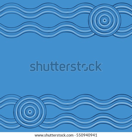 Australian Aboriginal art background in vector format.