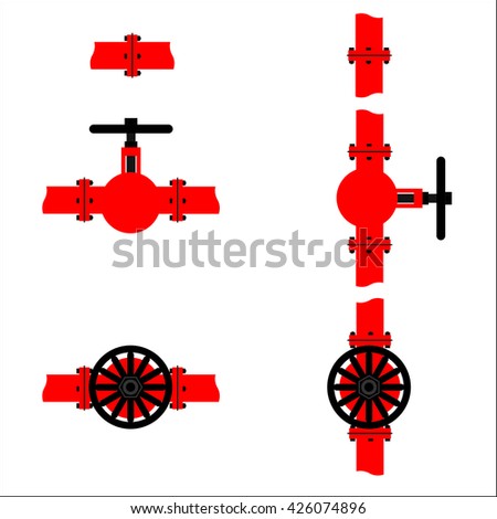 Valve Fire & pipe vector