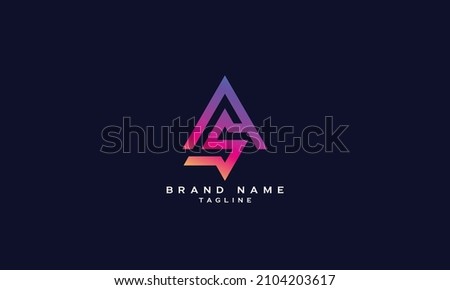 SA, AS, Abstract initial monogram letter alphabet logo design Stok fotoğraf © 