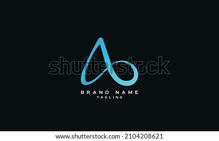 AB, BA, Abstract initial monogram letter alphabet logo design