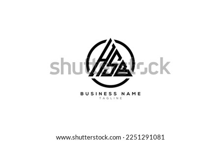 HSB, BSH, SBH, BHS, Abstract initial monogram letter alphabet logo design