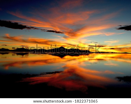 Similar – Image, Stock Photo Spectacular sundown over sea on tropical beach