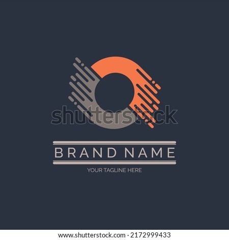 Letter O circle modern logo design template for brand or company and other