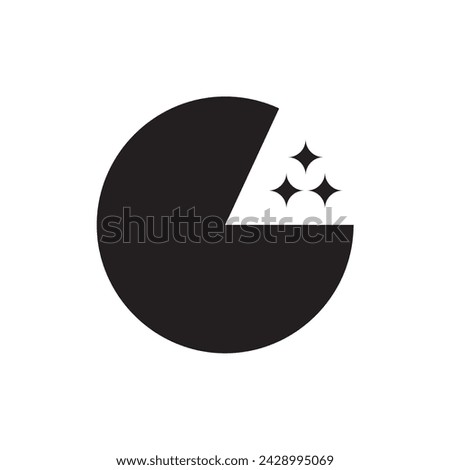 pacman stars logo design icon.