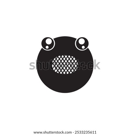 frog radio logo design illustration