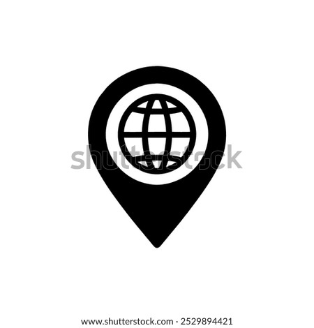 A Detailed Representation of a Global Location Pin Icon Symbolizing Worldwide Connectivity and Navigation