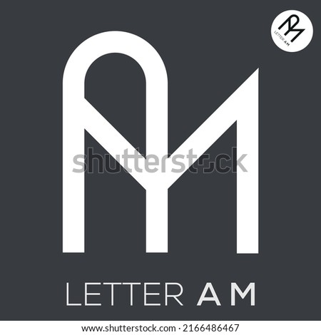 THE BEST AM LETTER LOGO DESIGN BUSINESS LOGO IMAGE VECTOR