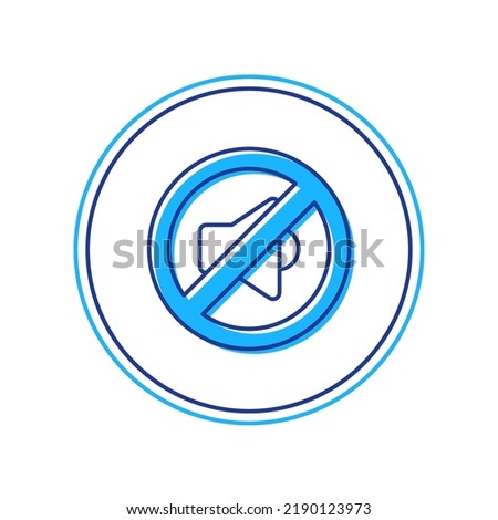 Filled outline Speaker mute icon isolated on white background. No sound icon. Volume Off symbol.  Vector