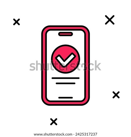 Filled outline Online quiz, test, survey or checklist icon isolated on white background. Exam list. E-education concept.  Vector