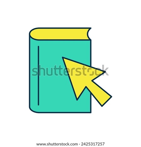 Filled outline Online book icon isolated on white background. Internet education concept, e-learning resources, distant online courses.  Vector