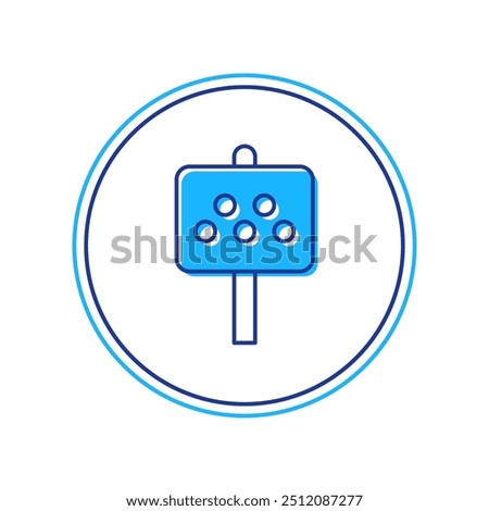 Filled outline Road sign for a taxi stand icon isolated on white background.  Vector