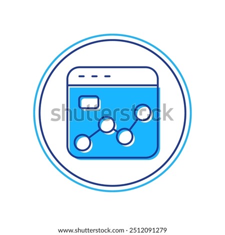 Filled outline Market analysis icon isolated on white background. Report text file icon. Accounting sign. Audit, analysis, planning.  Vector