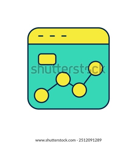 Filled outline Market analysis icon isolated on white background. Report text file icon. Accounting sign. Audit, analysis, planning.  Vector