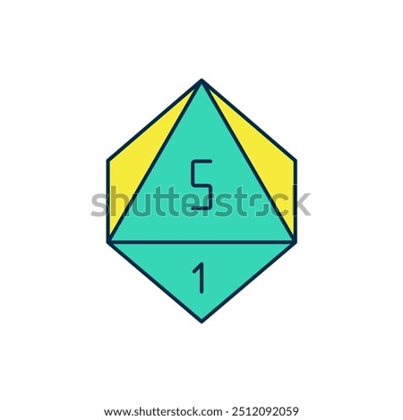 Filled outline Game dice icon isolated on white background. Casino gambling.  Vector