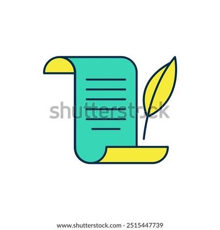 Filled outline Envelope with christmas party invitation card icon isolated on white background. Merry Christmas and Happy New Year.  Vector