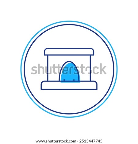 Filled outline Railway tunnel icon isolated on white background. Railroad tunnel.  Vector