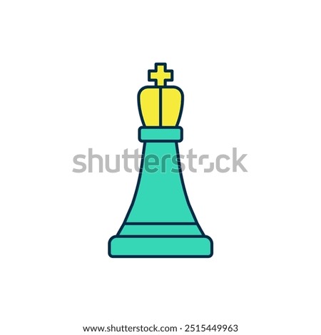 Filled outline Chess icon isolated on white background. Business strategy. Game, management, finance.  Vector