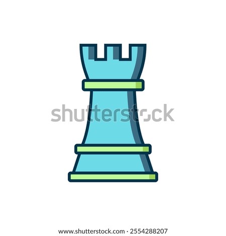 Filled outline Chess icon isolated on white background. Business strategy. Game, management, finance. Flat filled outline style with shadow. Vector